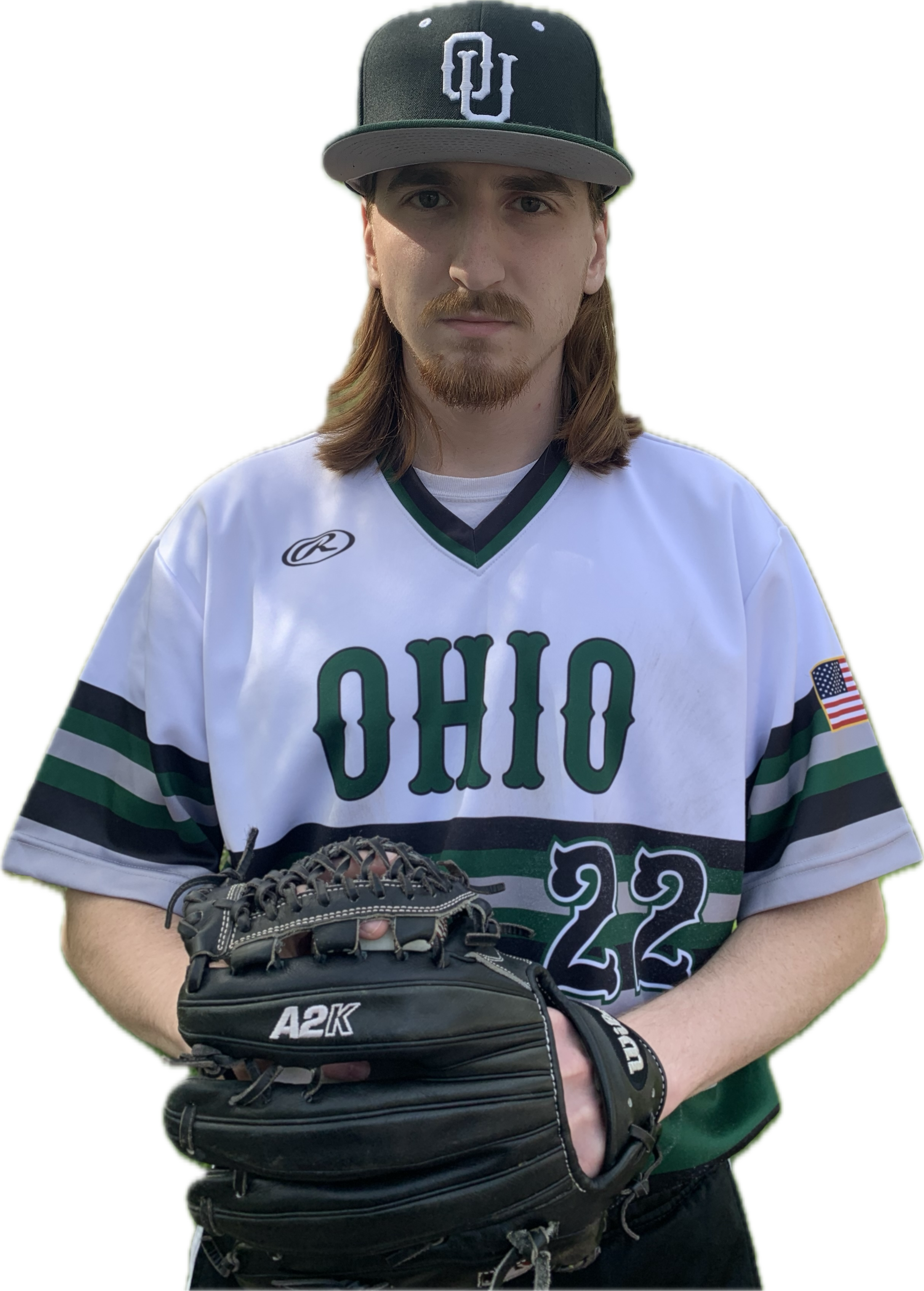 Matthew Lang playing baseball at Ohio University